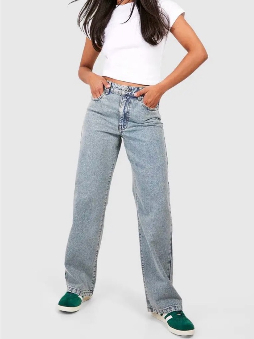 Washed Blue Boyfriend Jeans